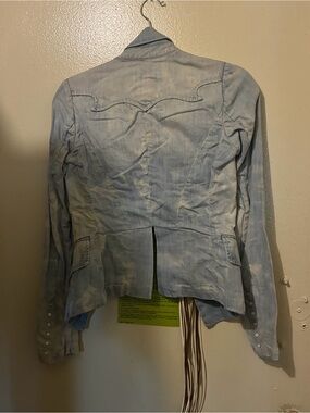 Parasuco Light Blue Denim-Style Blazer